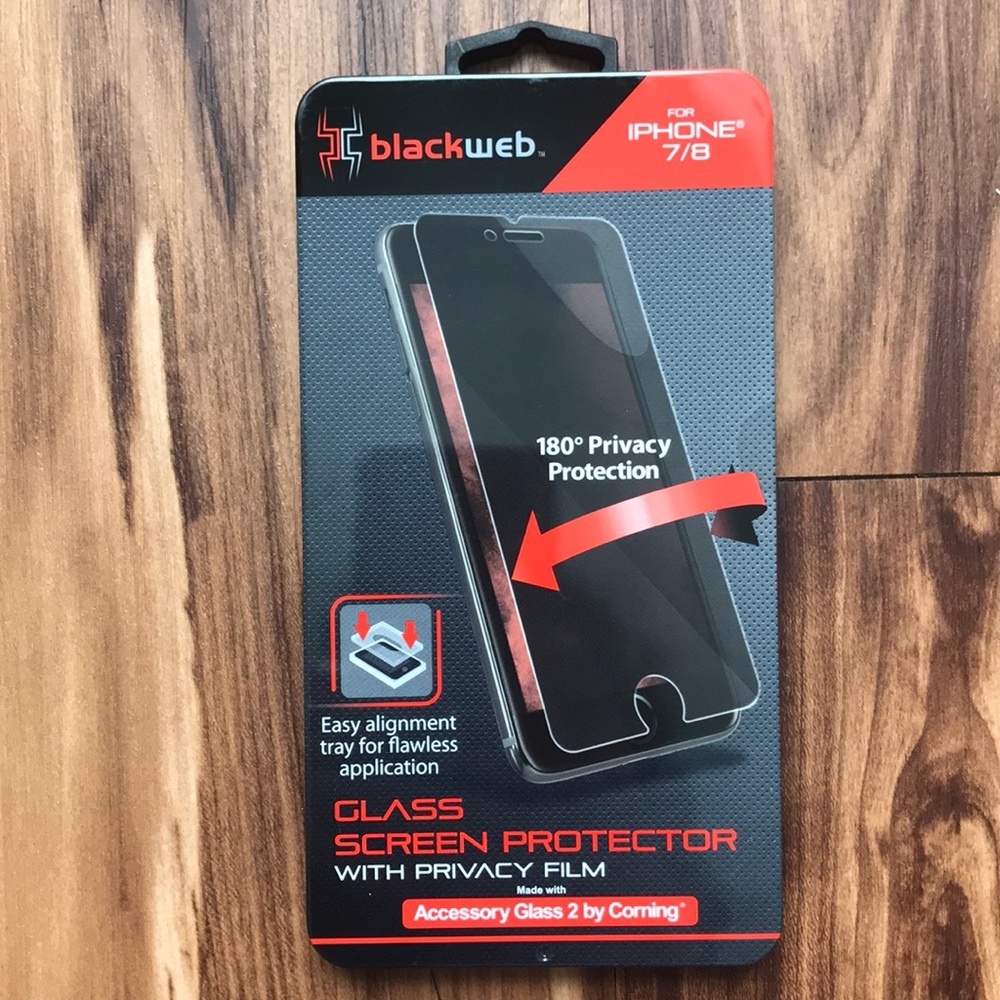 Glass screen protector with privacy film